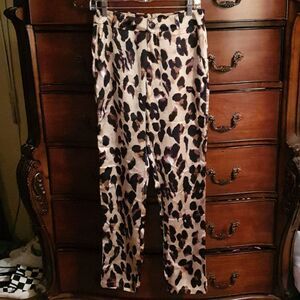 Nasty Gal Leopard Print Tailored Pants sz 6
